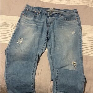 Women's Blue Boyfriend Jeans